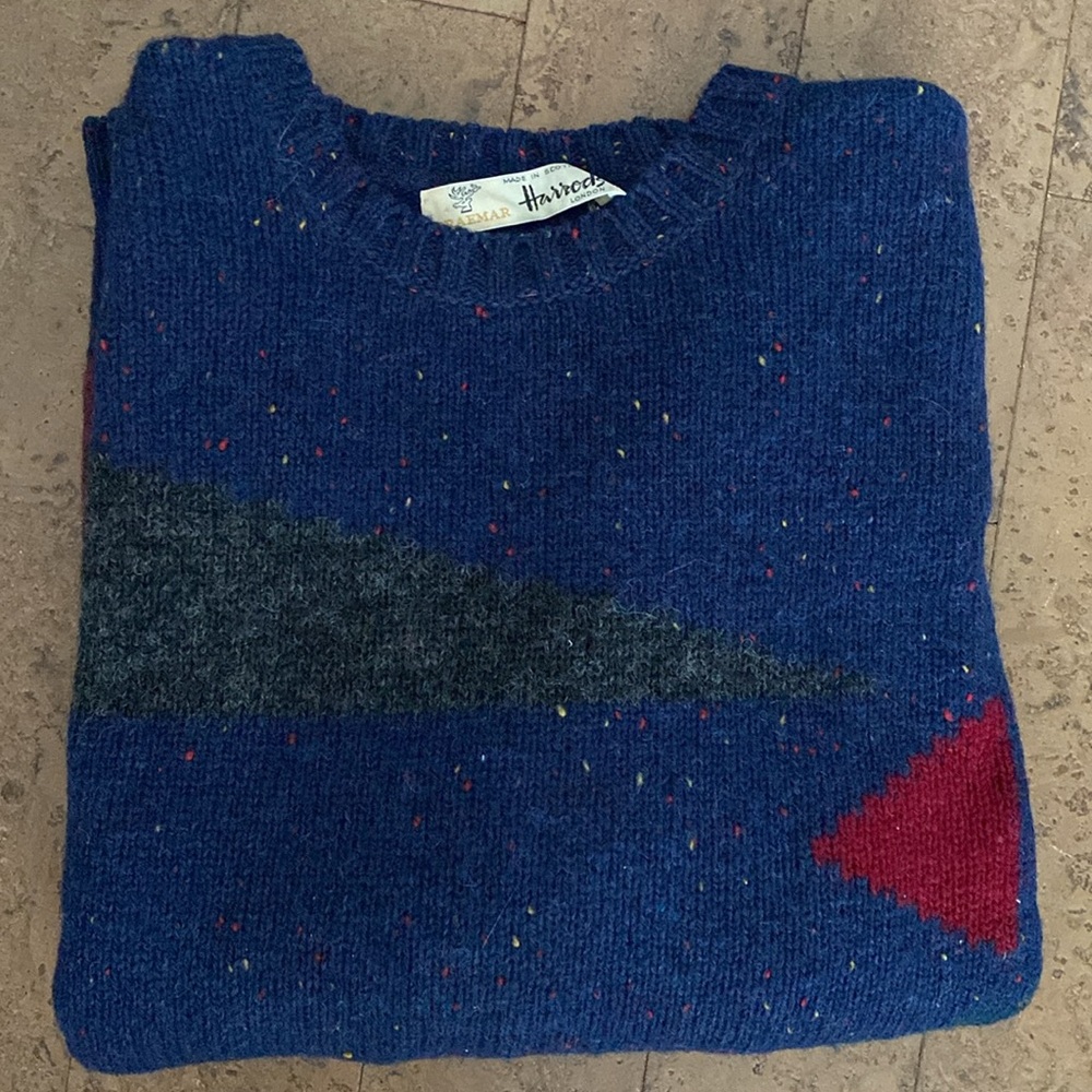 Vintage 90’s Braemar pullover Sweater for Harrods London! EUC!! Unisex! Size L - Picture 13 of 13
